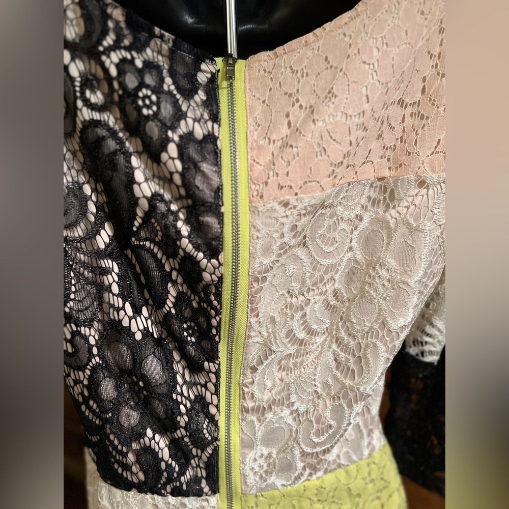 Elegant Lace Patchwork Dress - image 6